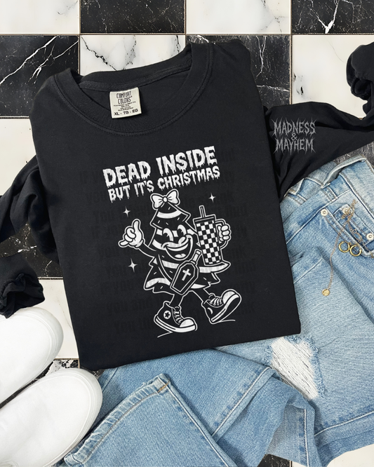 dead inside christmas long sleeve tee