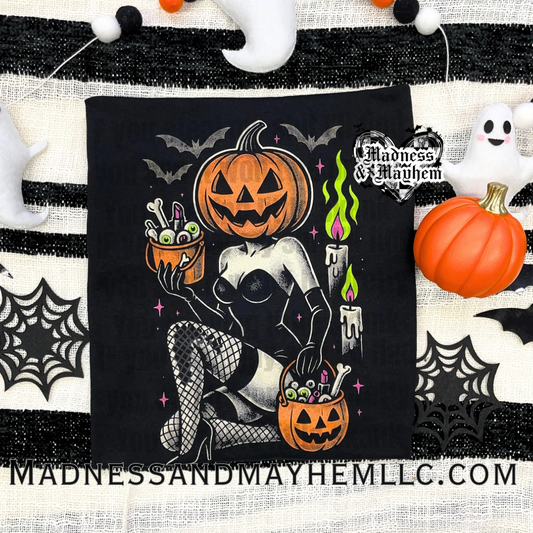 Pinup pumpkin Halloween Shirt