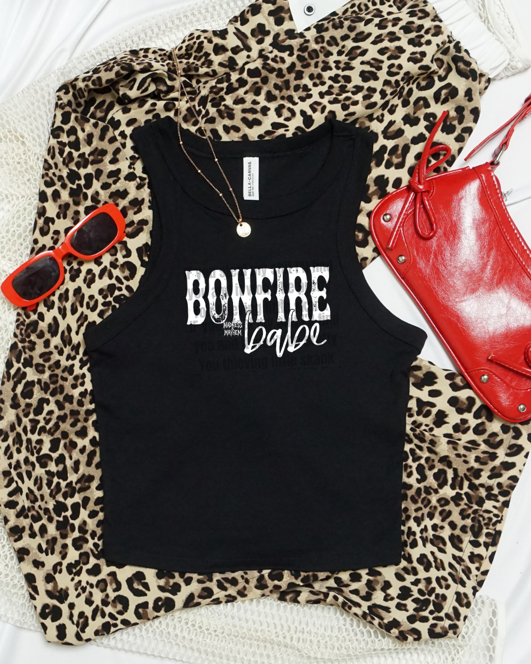 bonfire babe cropped tank