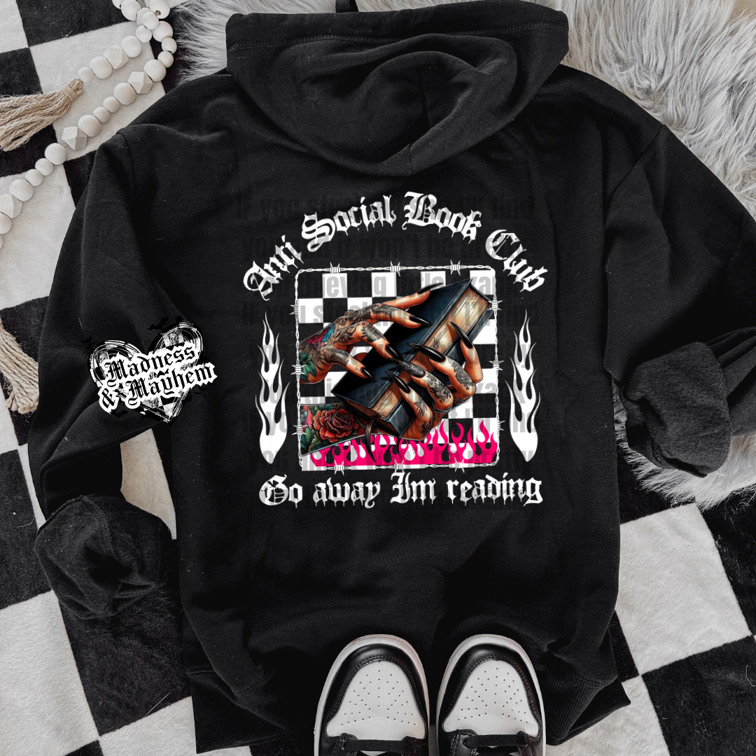 Anti Social Book Club zip up hoodie (Only avaliable Black Friday Weekend)