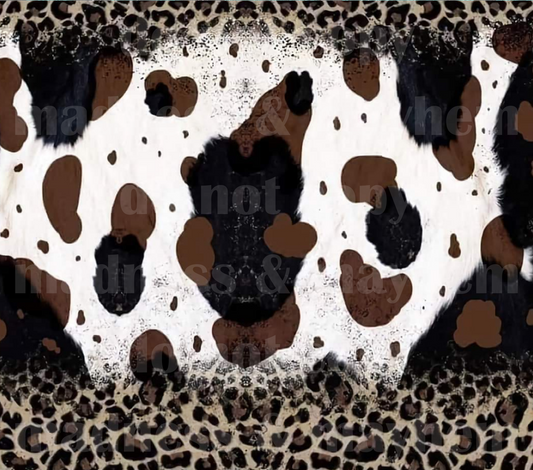 Leopard Cow Print 20z Tumbler Wrap (sublimation transfer)