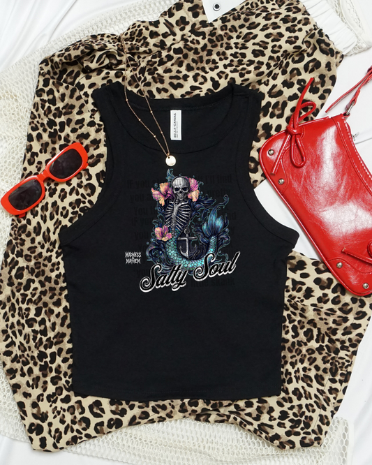 Salty soul cropped tank