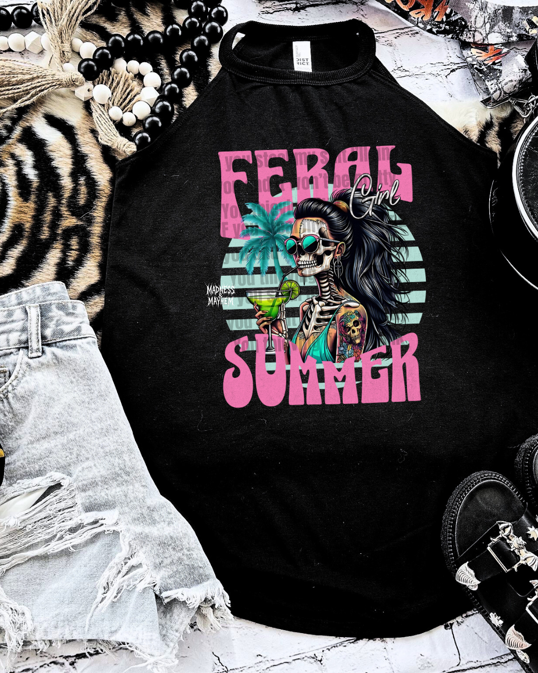 feral girl summer rockstar tank