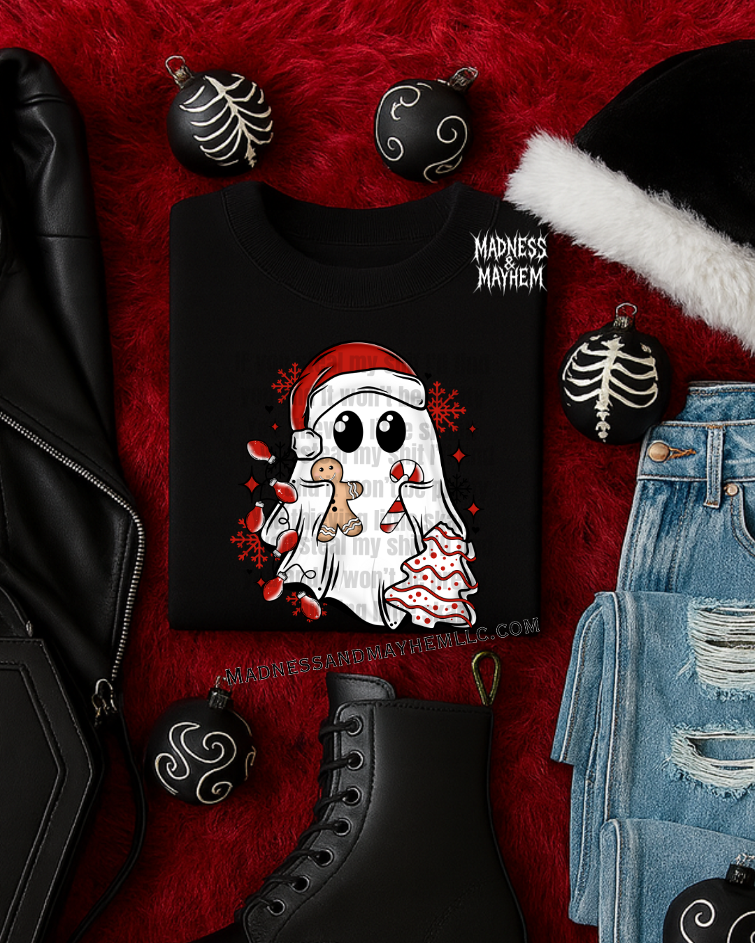 Christmas cake ghost tshirt