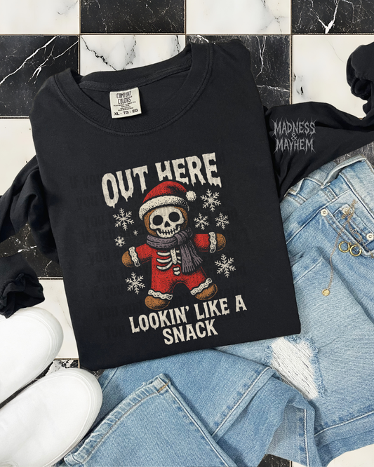 lookin like a snack gingerbread long sleeve tee