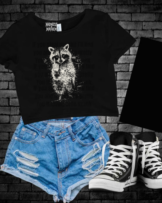 Feral raccoon Cropped Tee
