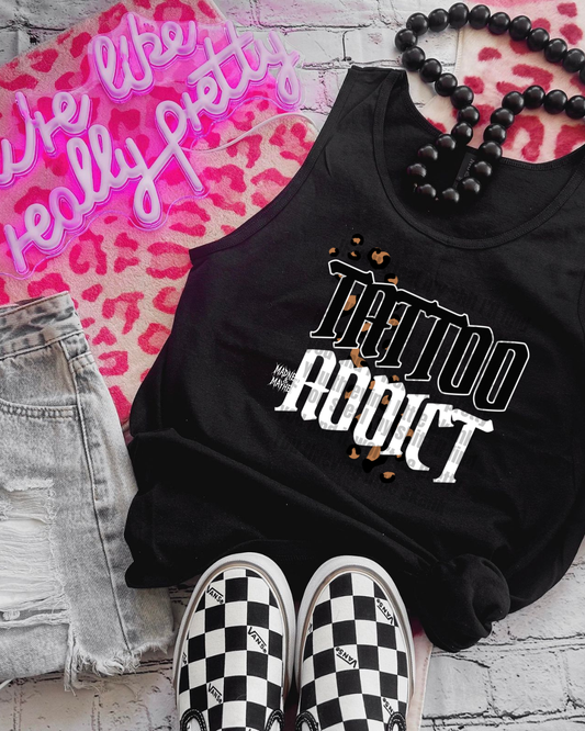 tattoo addict unisex tank