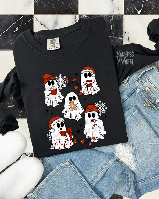 Christmas ghost squad long sleeve tee