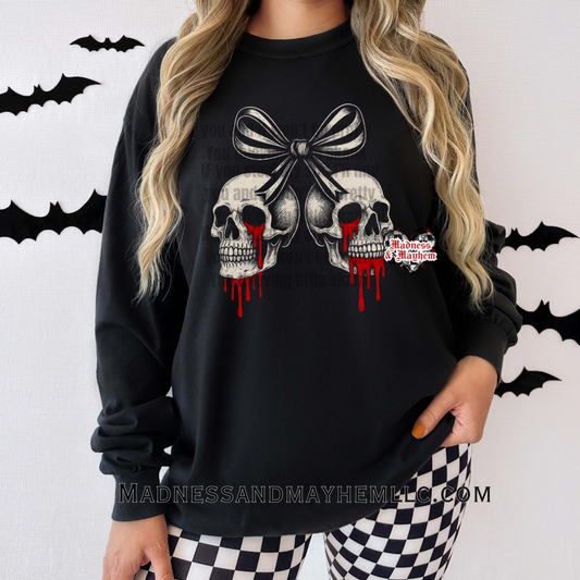 Skull cherry long sleeve tee
