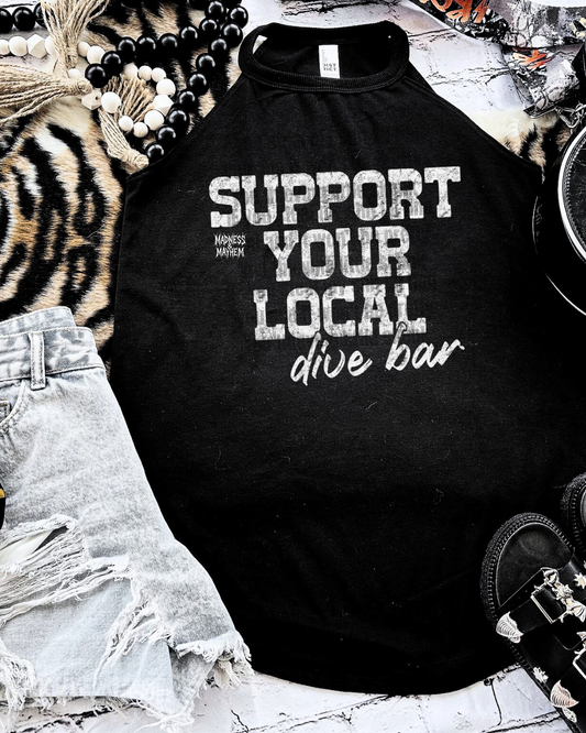 support your local dive bar rockstar tank