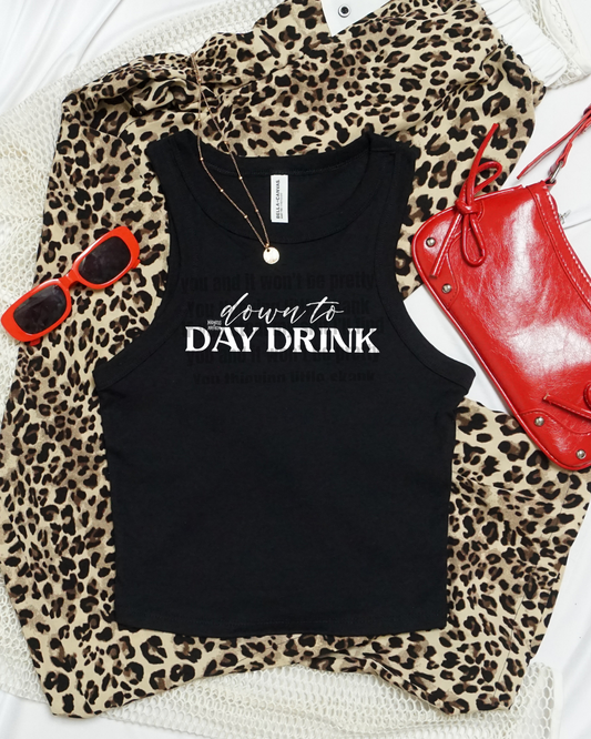 down to day drink cropped tank