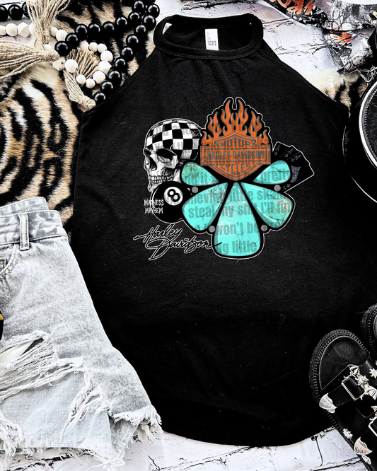 TURQUOISE harley Rockstar Tank