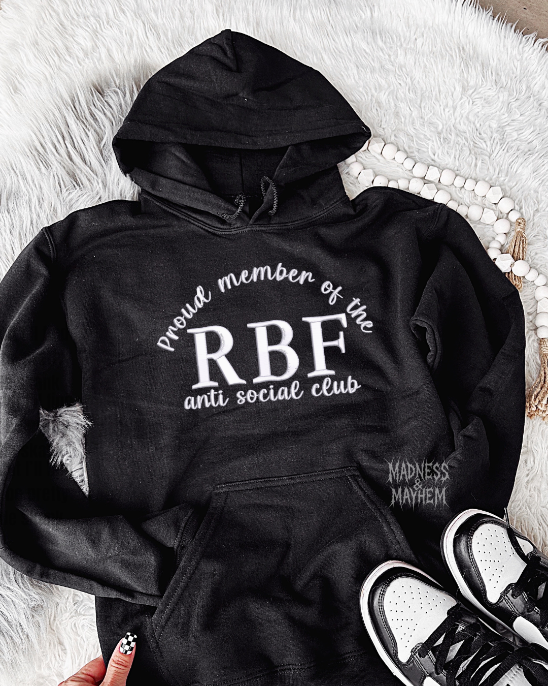 RBF anti social club Embroidered Hoodie