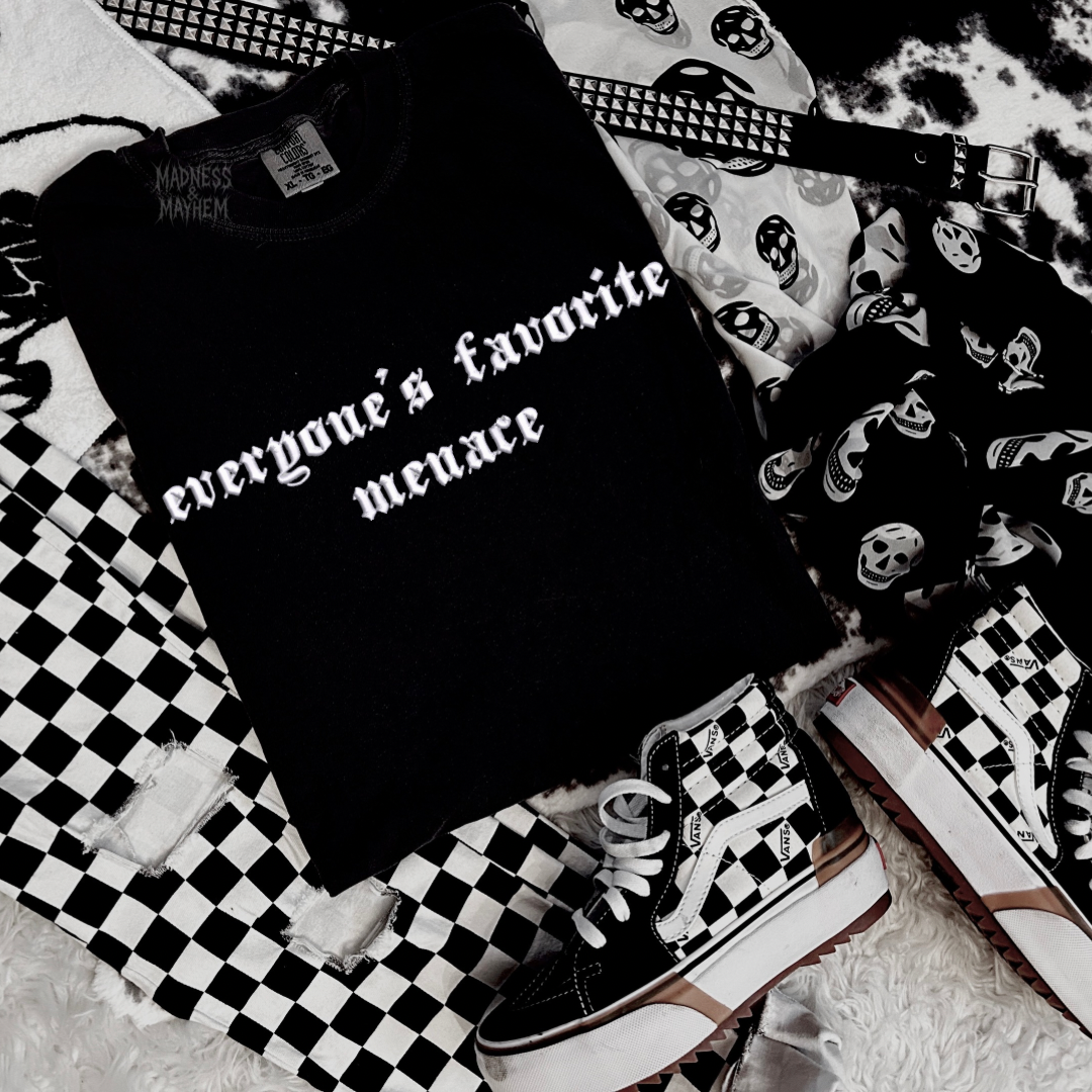 Favorite menace embroidered tshirt