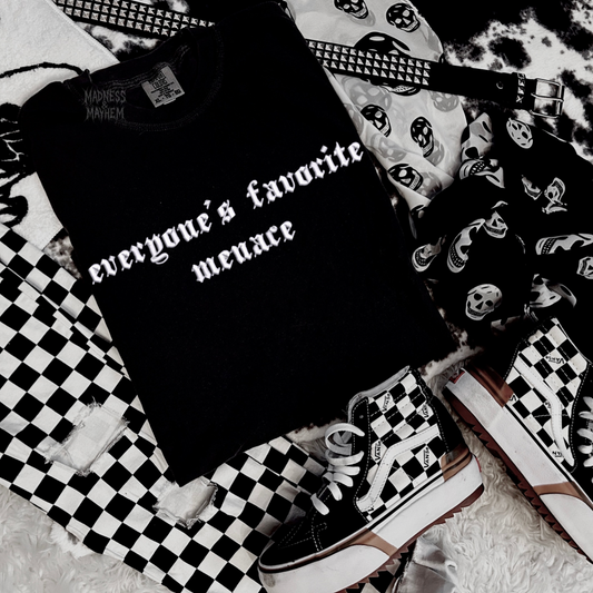 Favorite menace embroidered tshirt