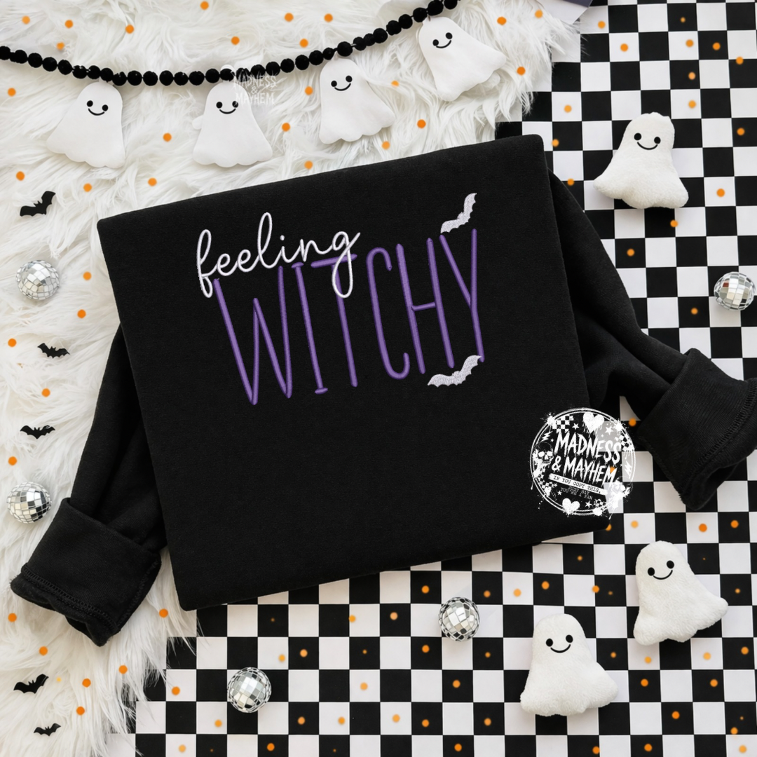 Feeling witchy embroidered sweatshirt