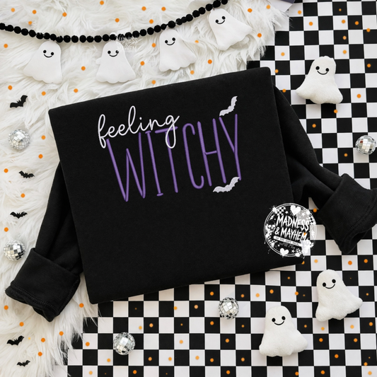 Feeling witchy embroidered sweatshirt