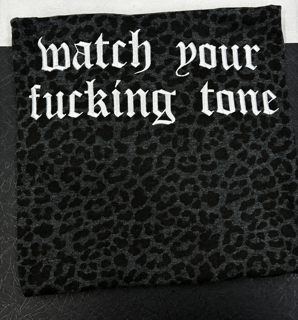 Xl Watch your tone leopard READY TO SHIP