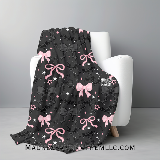 Black batty coquette blanket