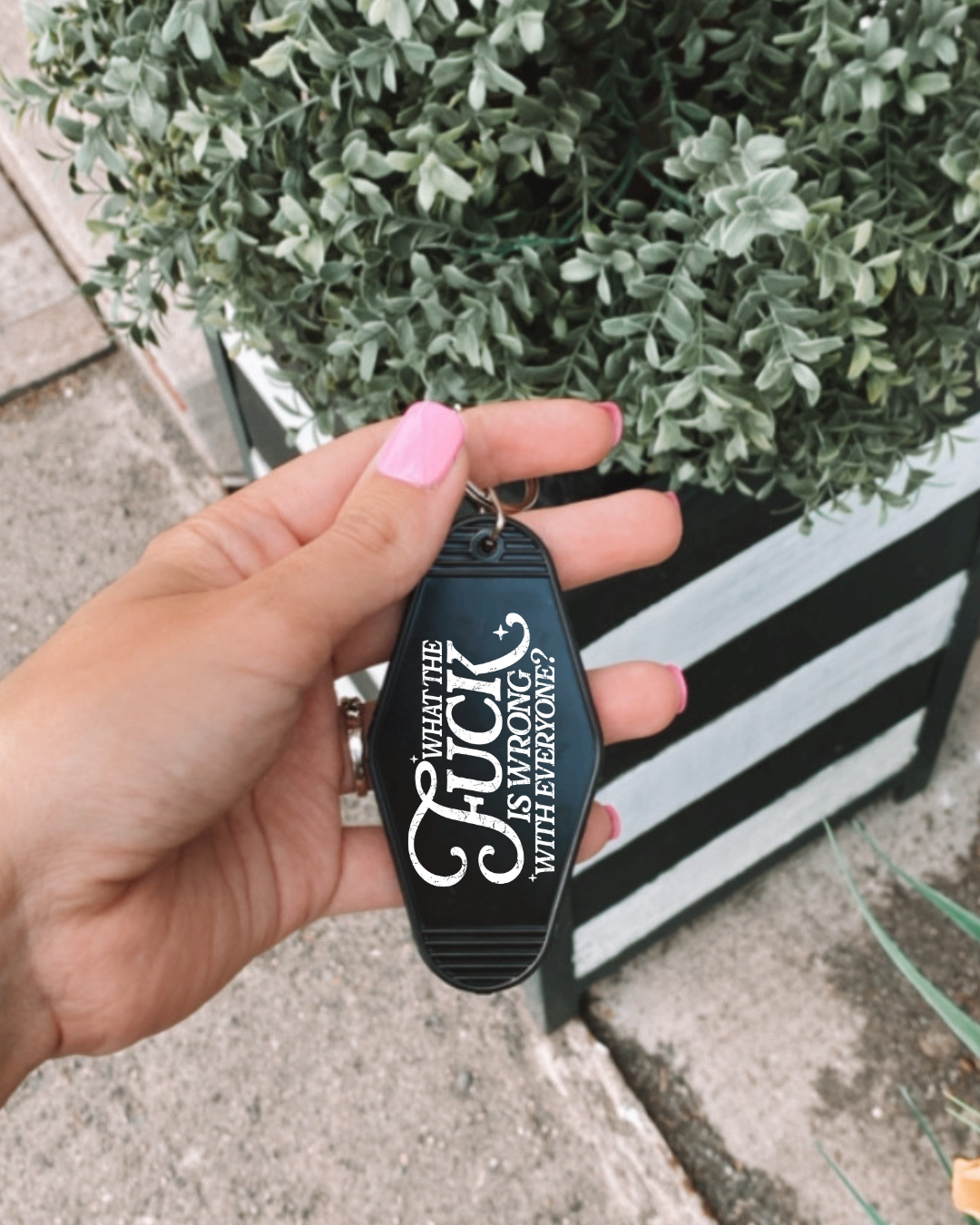 What's wrong with people Hotel Keychain