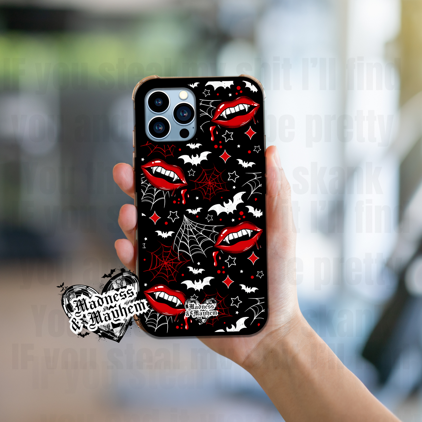 Vampire bite iPhone Case