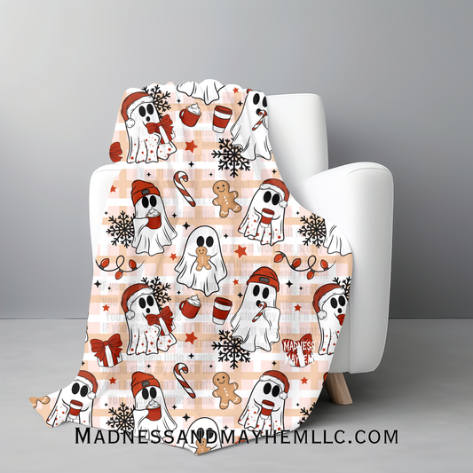 christmas ghost squad blanket