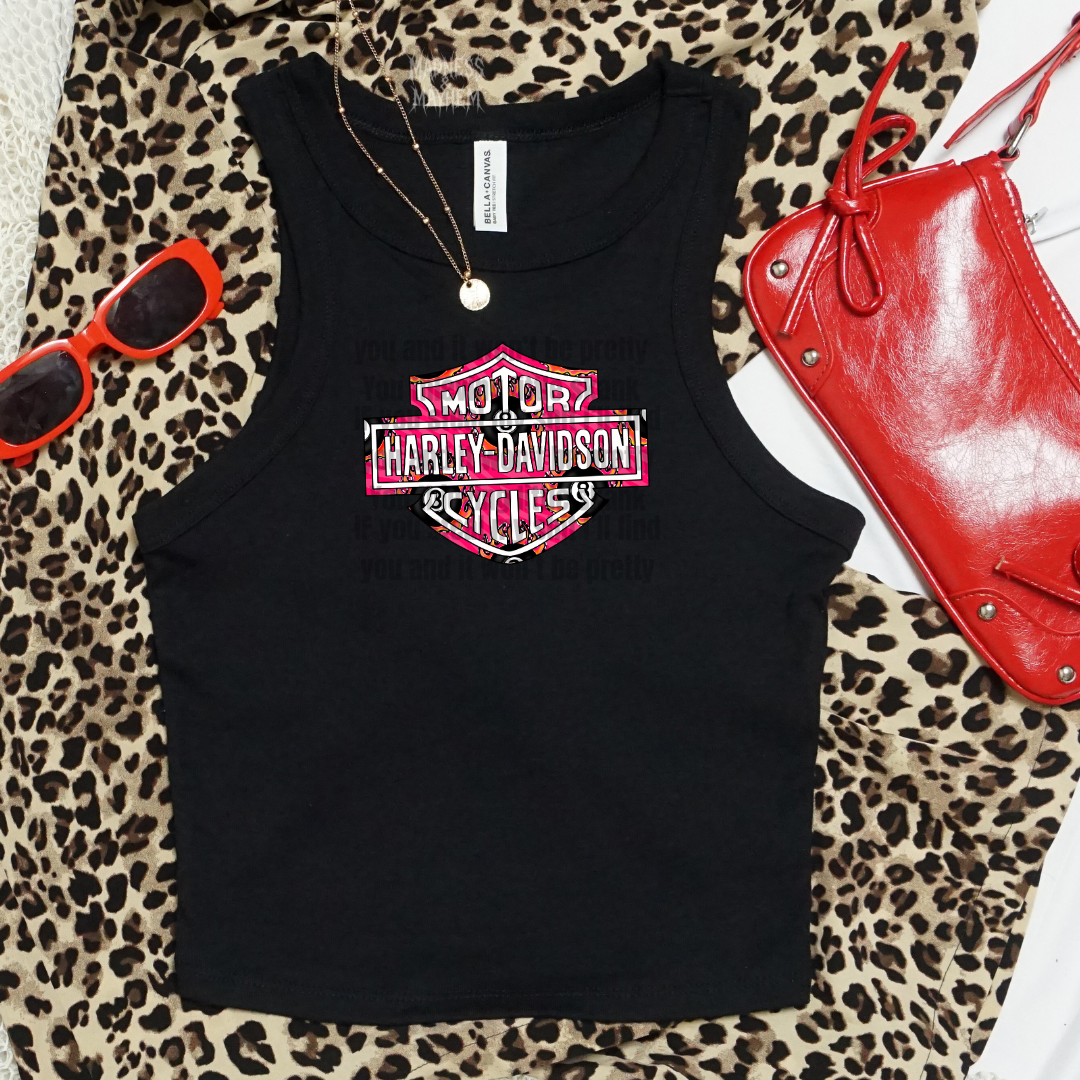 8ball Harley cropped tank