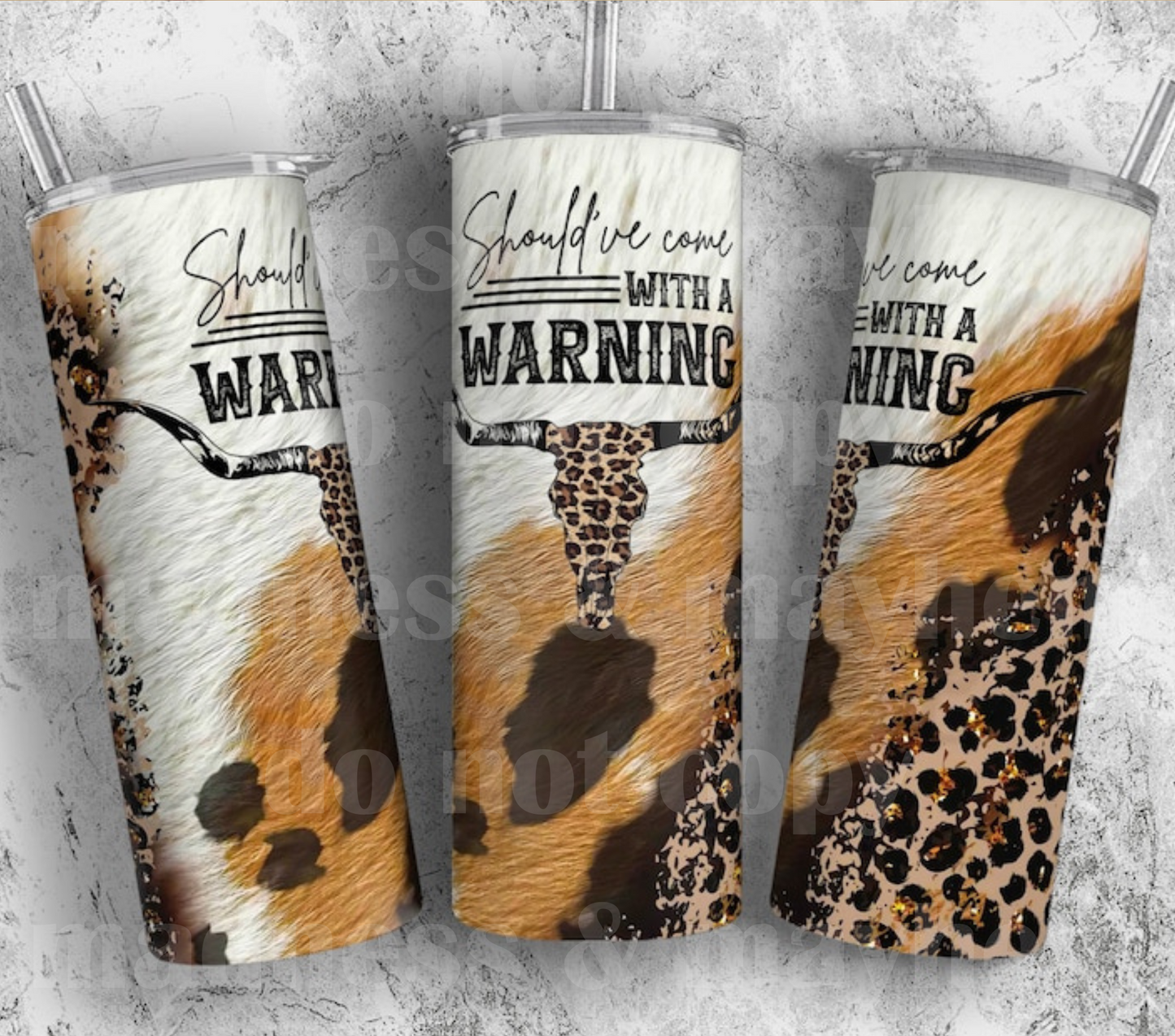 Should've Come With a Warning 20z Tumbler Wrap (sublimation transfer)