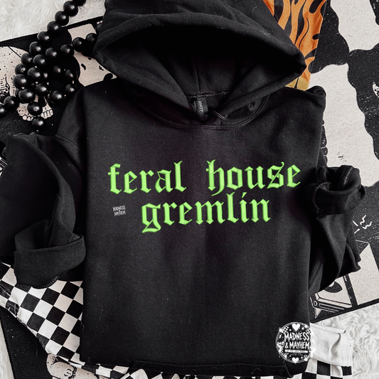 Feral house gremlin embroidered Hoodie