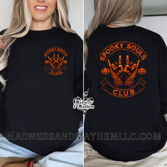 Spooky souls Halloween Front/Back sweatshirt