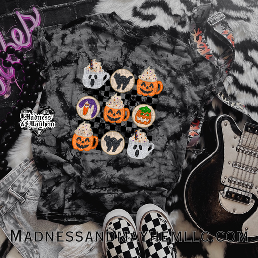 Halloween cookie BLACK tie dye Shirt