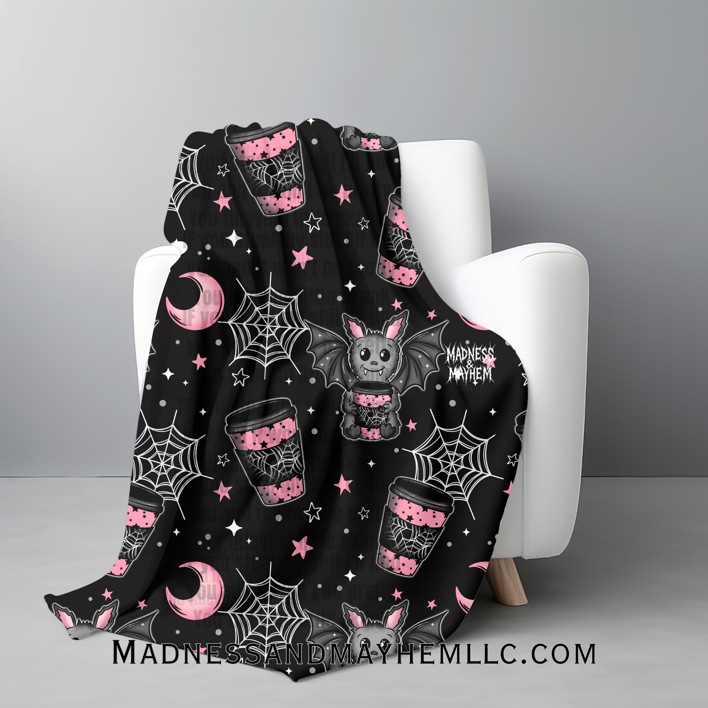 Batty coffee blanket