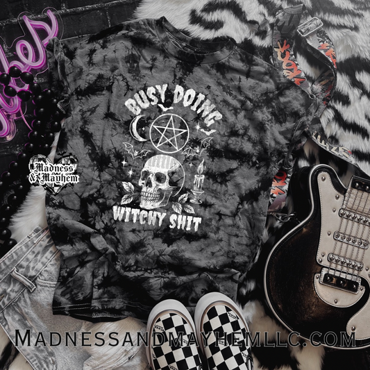 Doing witchy shit BLACK tie dye Shirt
