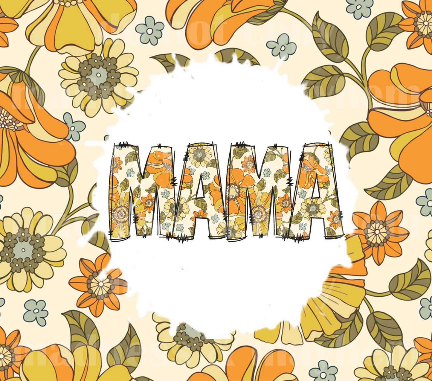 Vintage Floral Mama Tumbler Wrap (sublimation transfer)