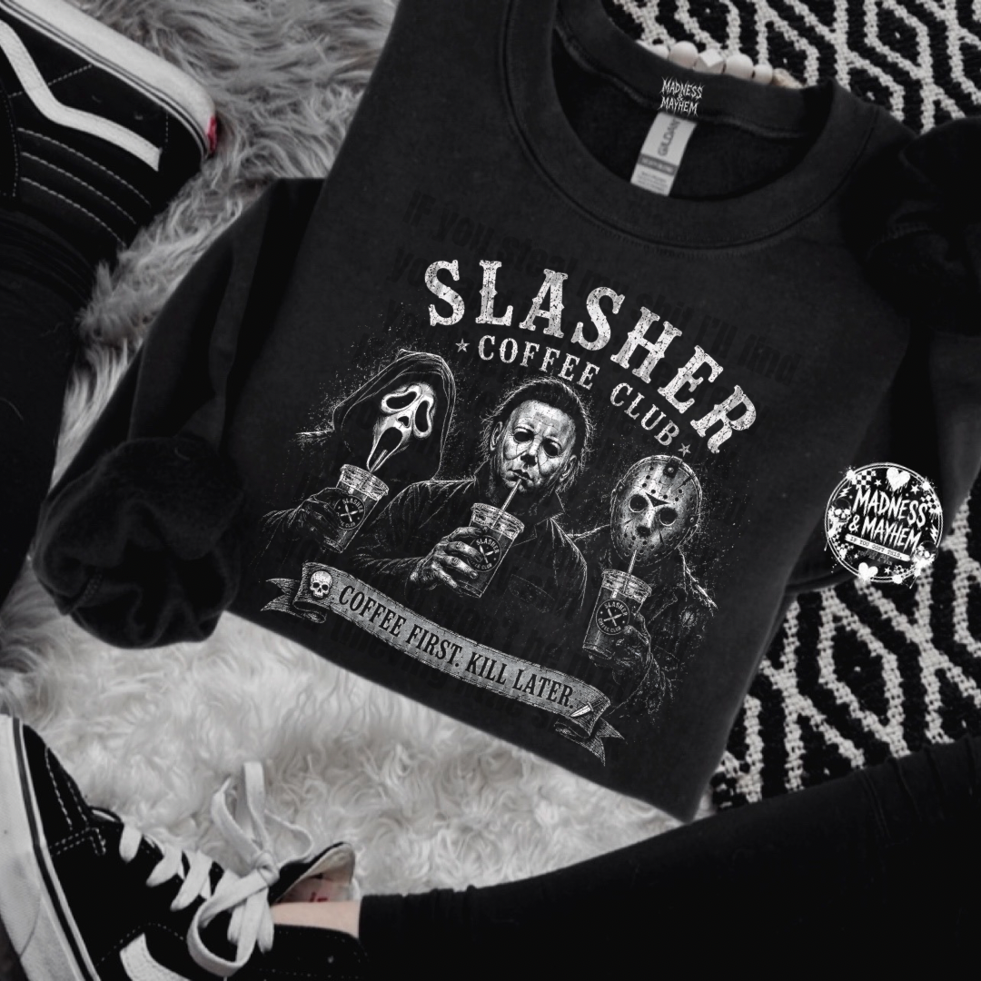 Slasher coffee sweatshirt