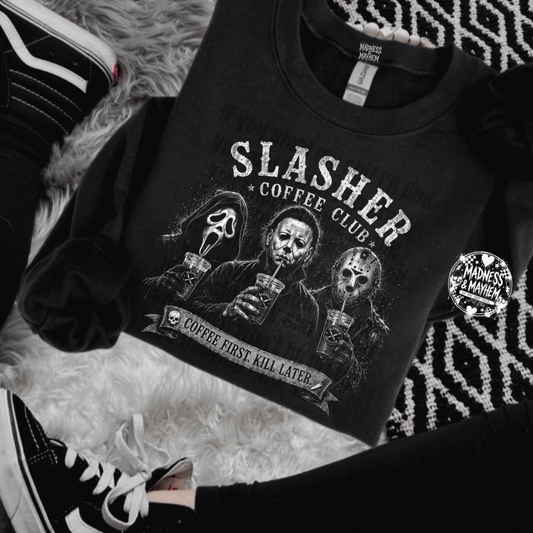 Slasher coffee sweatshirt