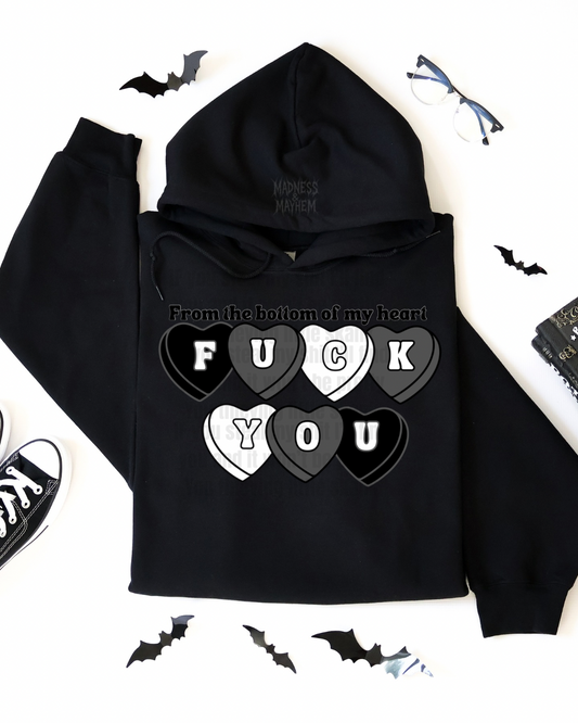 Fuck you candy hearts hoodie