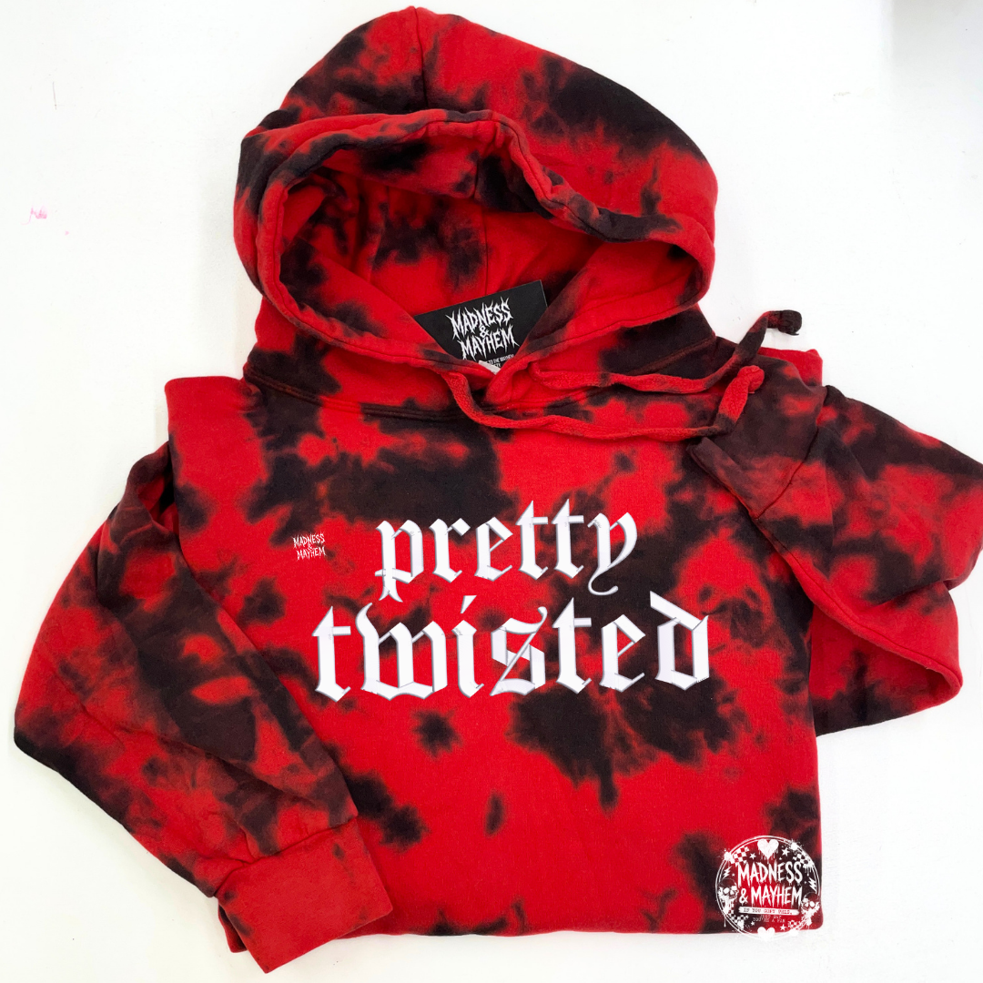 Red pretty twisted embroidered Hoodie