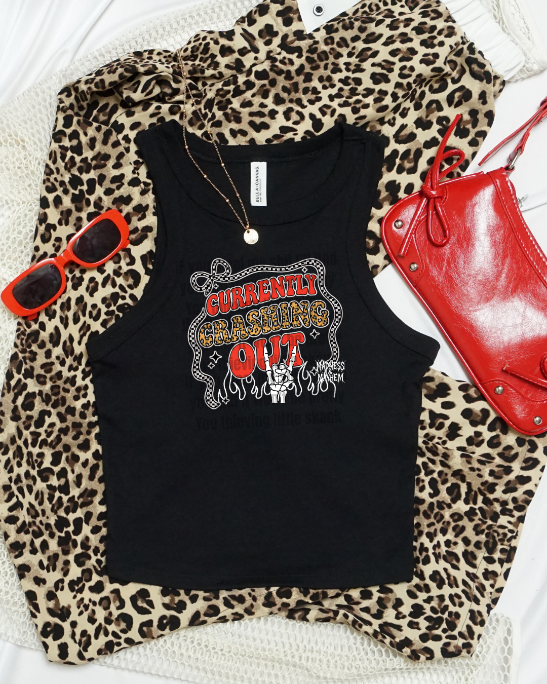 currently crashing out cropped tank