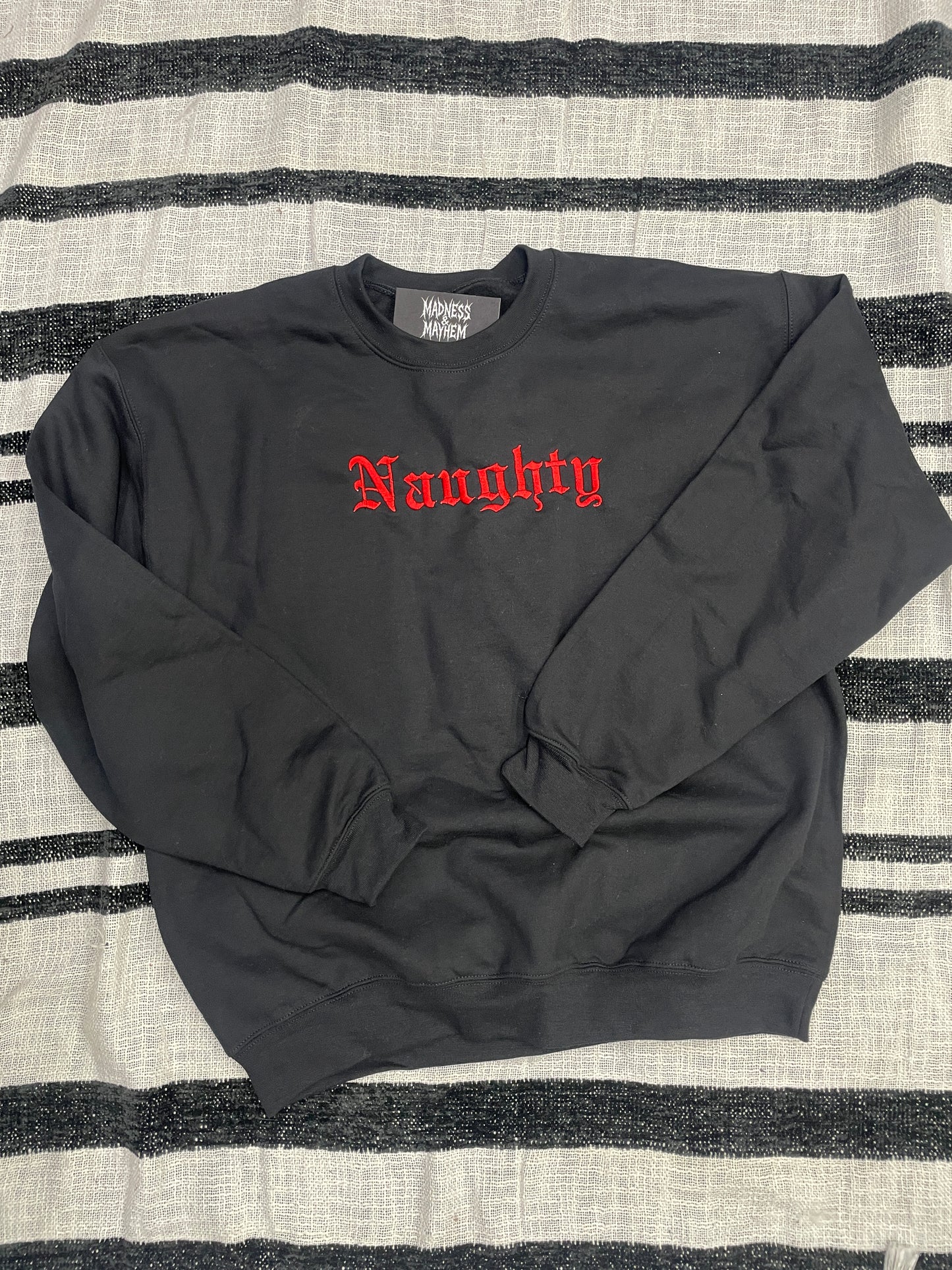 Large naughty sweatshirt READY TO SHIP