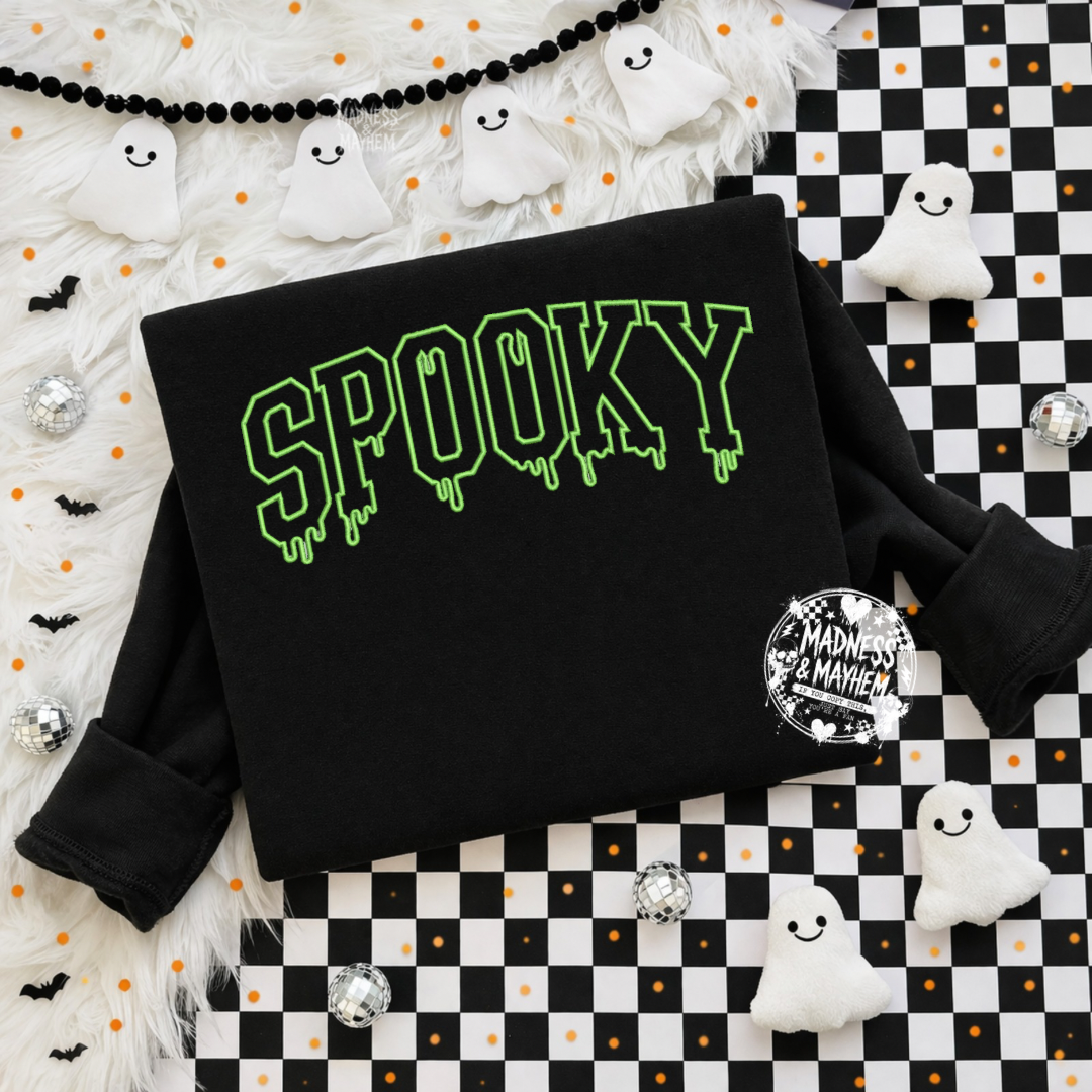 Spooky drip embroidered sweatshirt