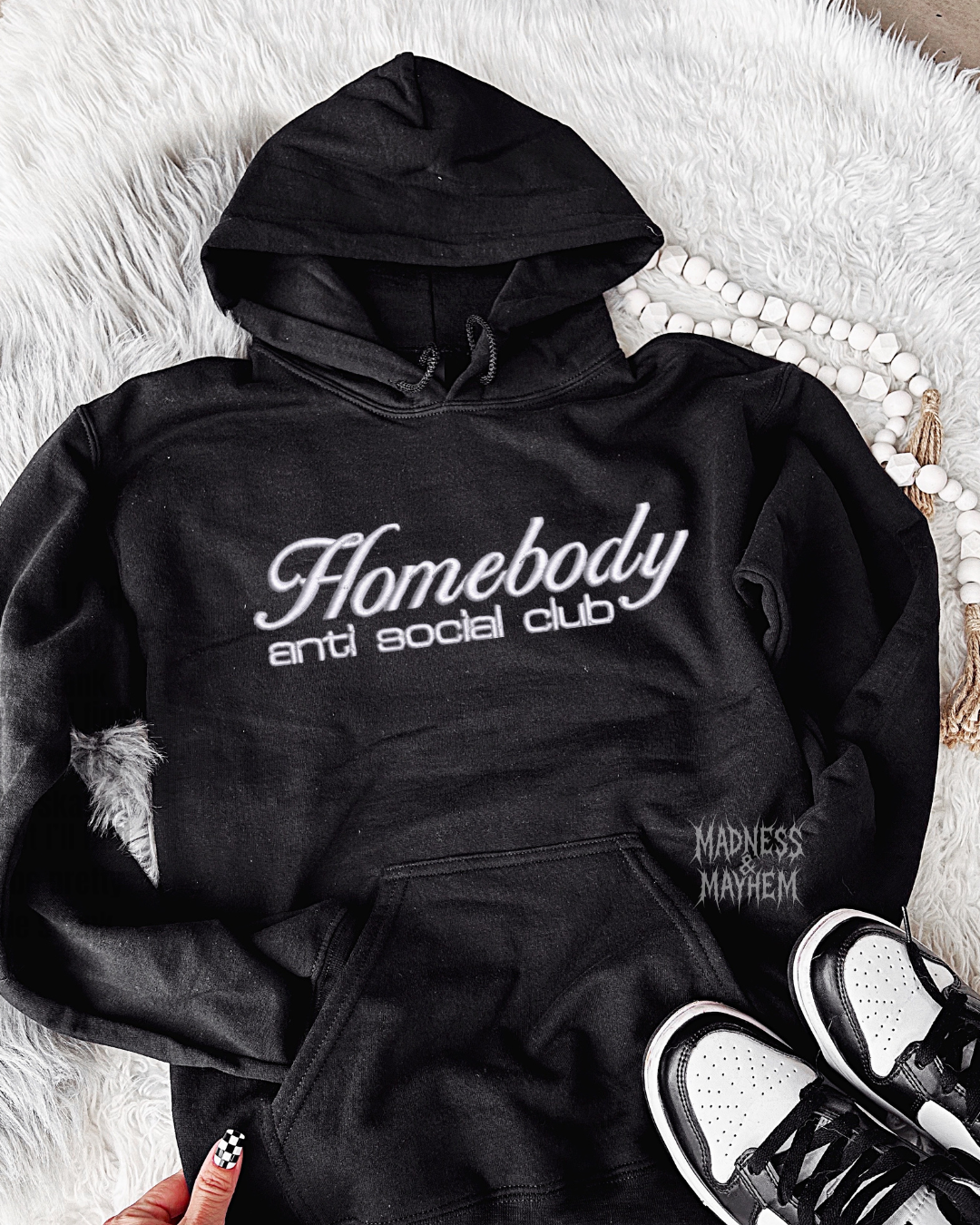 Homebody anti social club Embroidered Hoodie