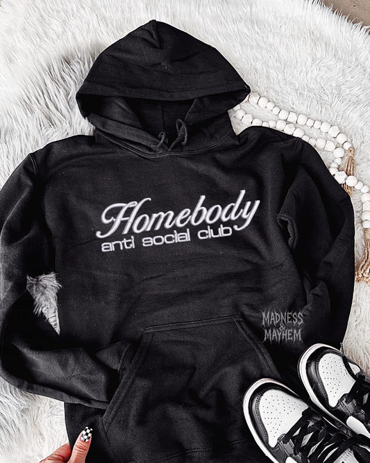 Homebody anti social club Embroidered Hoodie