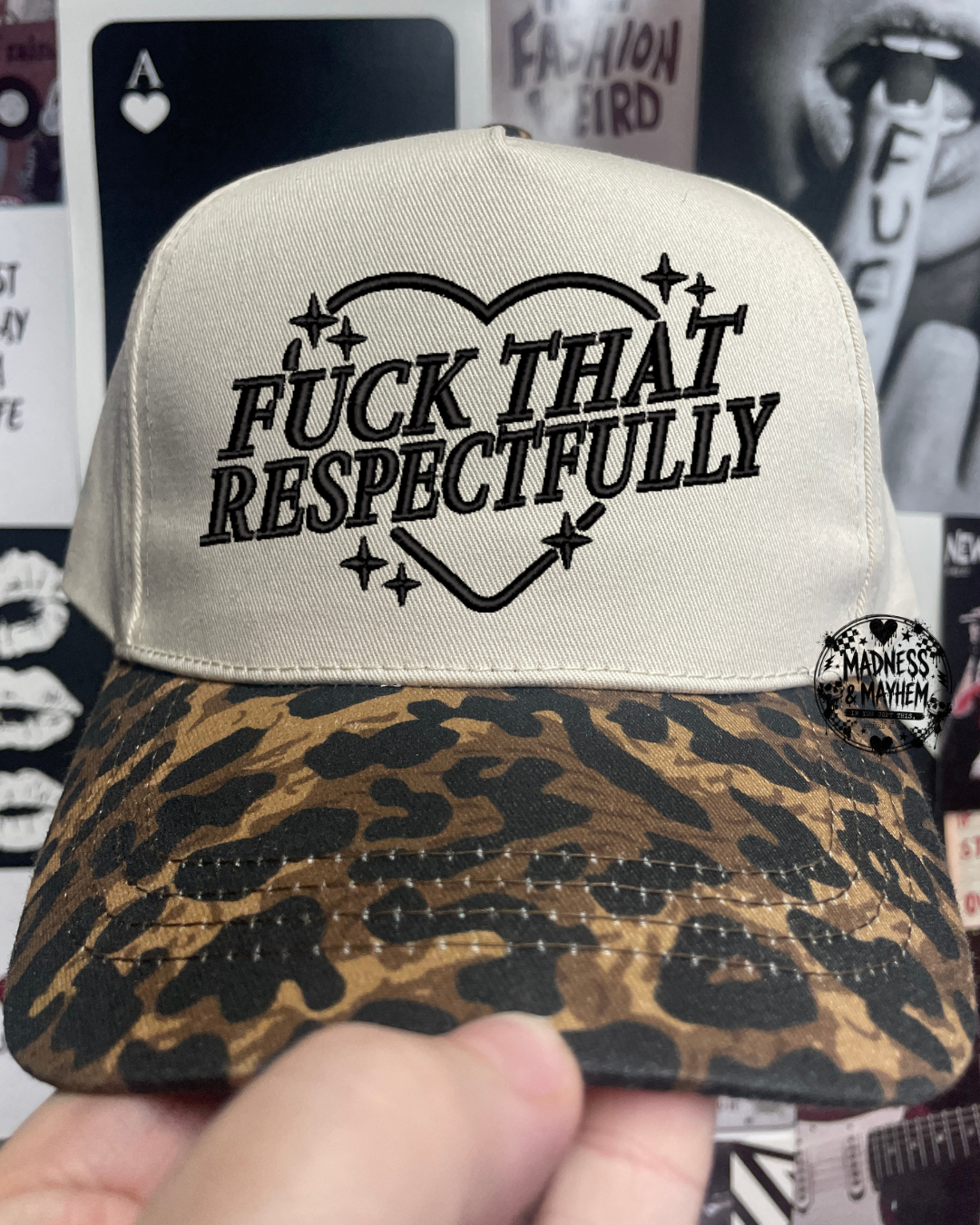 Leopard fuck that embroidered hat