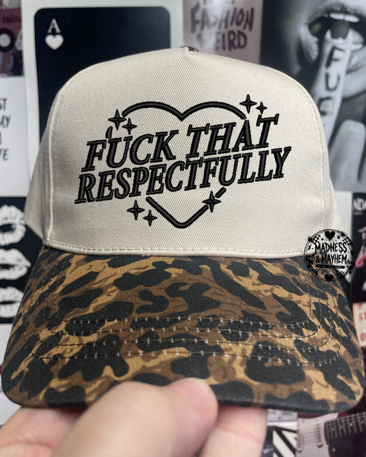 Leopard fuck that embroidered hat