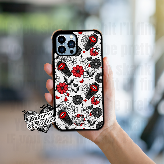 Floral Coffin iPhone Case