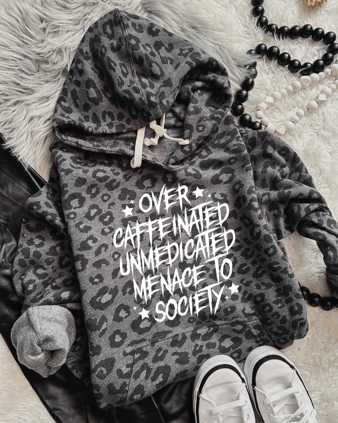 Menace leopard Elevated Fleece Hoodie