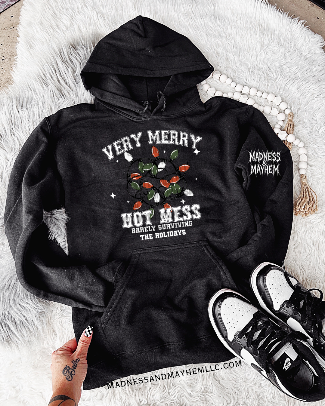 Very merry hot mess hoodie