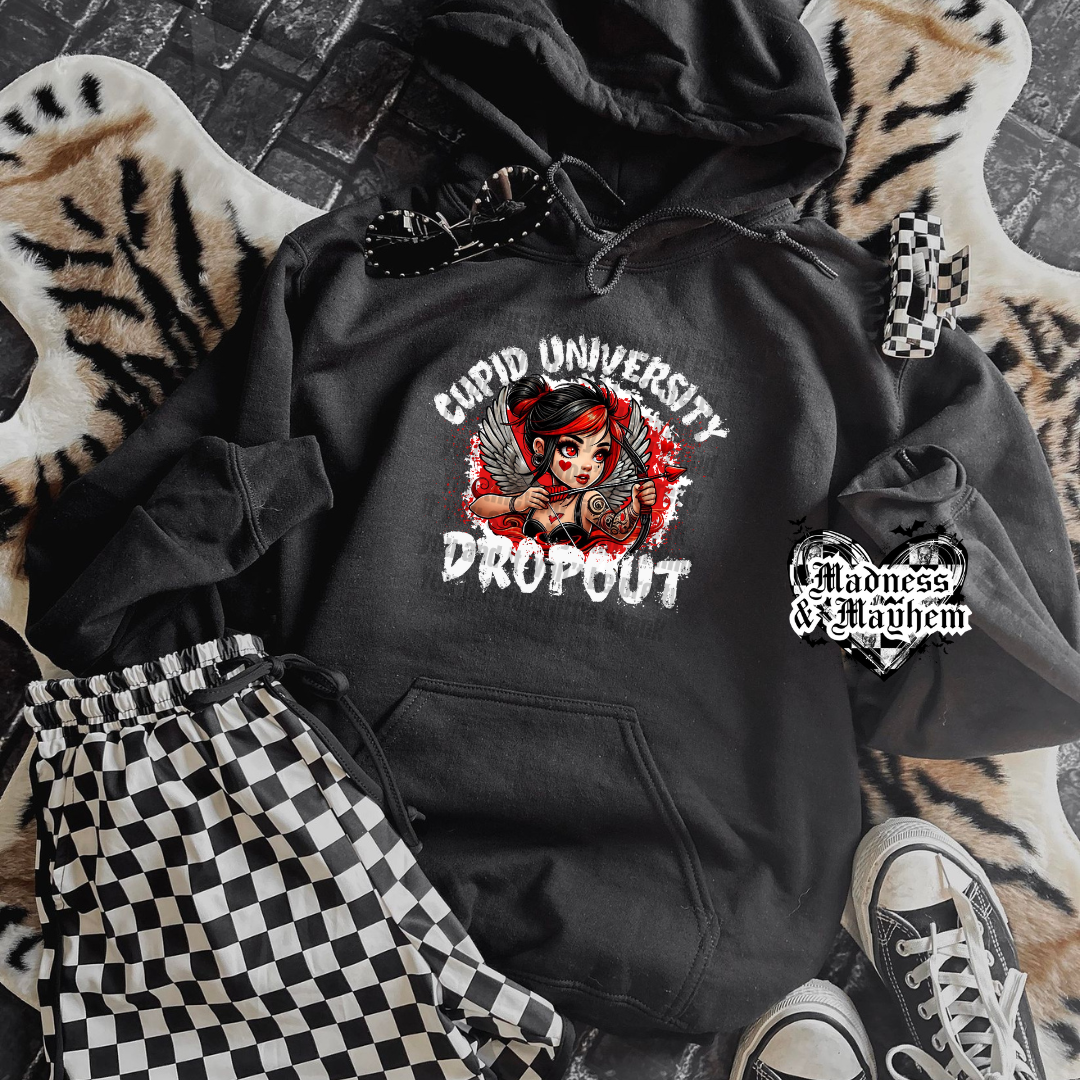 Cupid University Dropout hoodie (finished product)