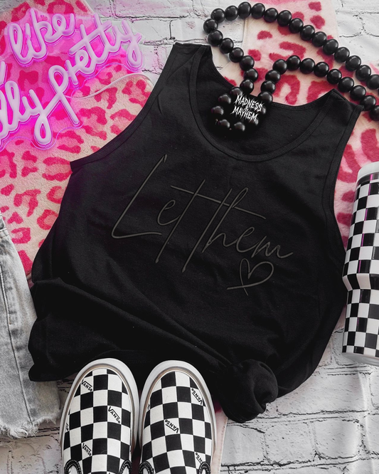 let them embroidered unisex tank